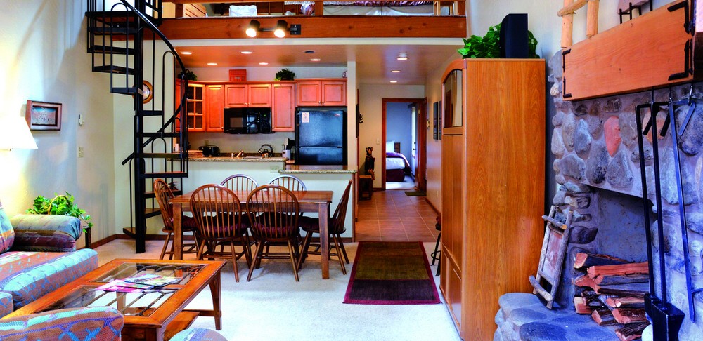 Living room kitchen area